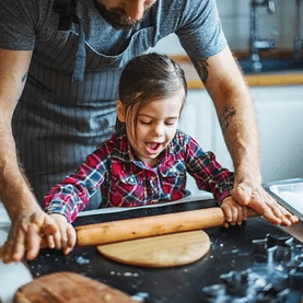 Parent teaching child