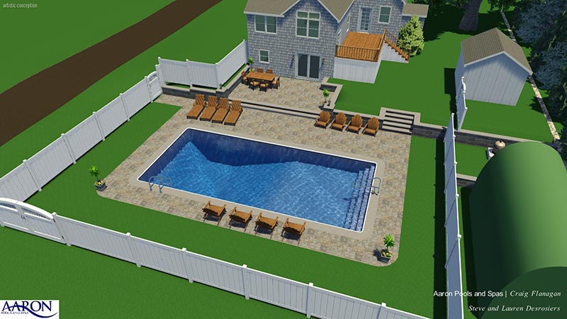 rectangular pool render
